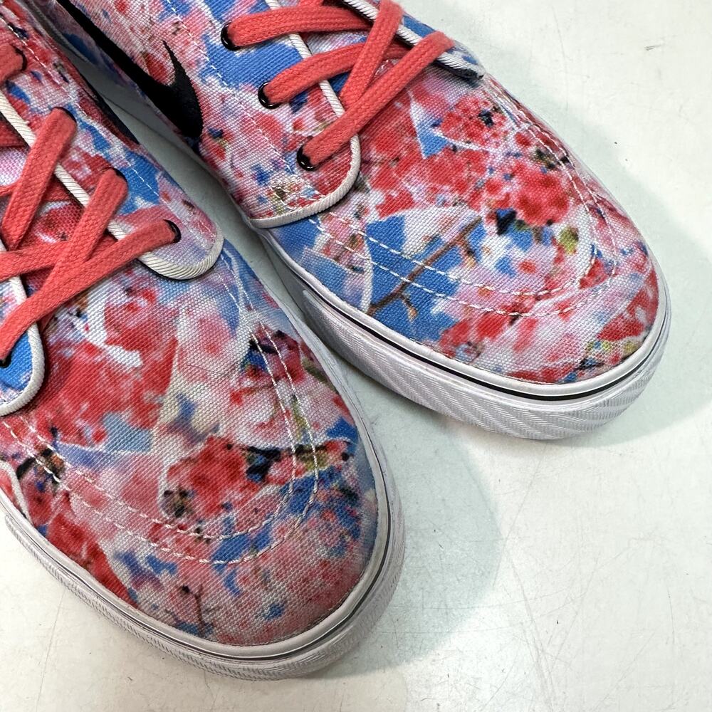 EXCELLENT Nike SB Stefan Janoski Canvas PRM Cherry Blossom Floral Pink 8 - Picture 7 of 10